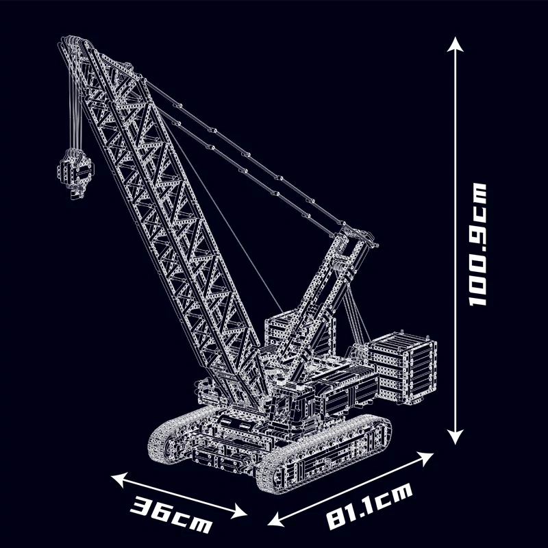 [With Motor] MouldKing 17046 WACKER 16000 CRAWLER CRANE Technic