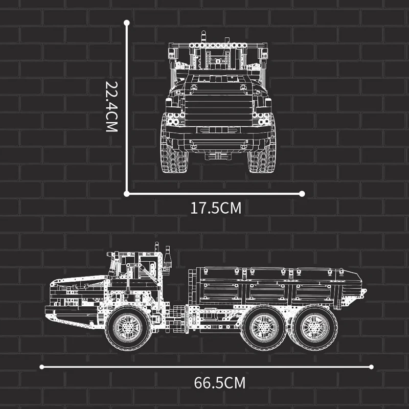 [With Motor] MouldKing 17010S Dump Truck Technic