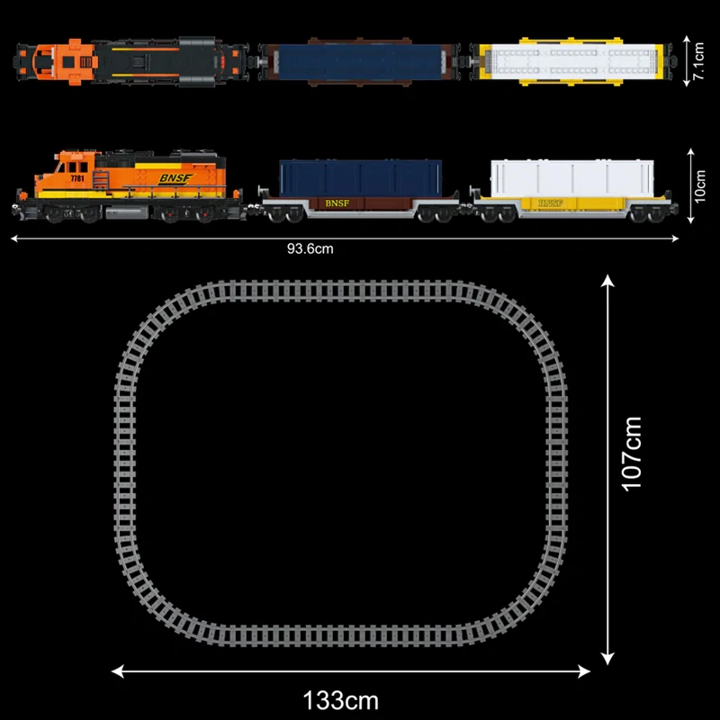 [Pre-sale] [With Motor] XMORK 025113 TRAIN BURLINGTON Technic