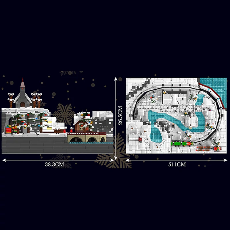 [With Motor] MouldKing 12029 Christmas Train Wondeiland Christmas