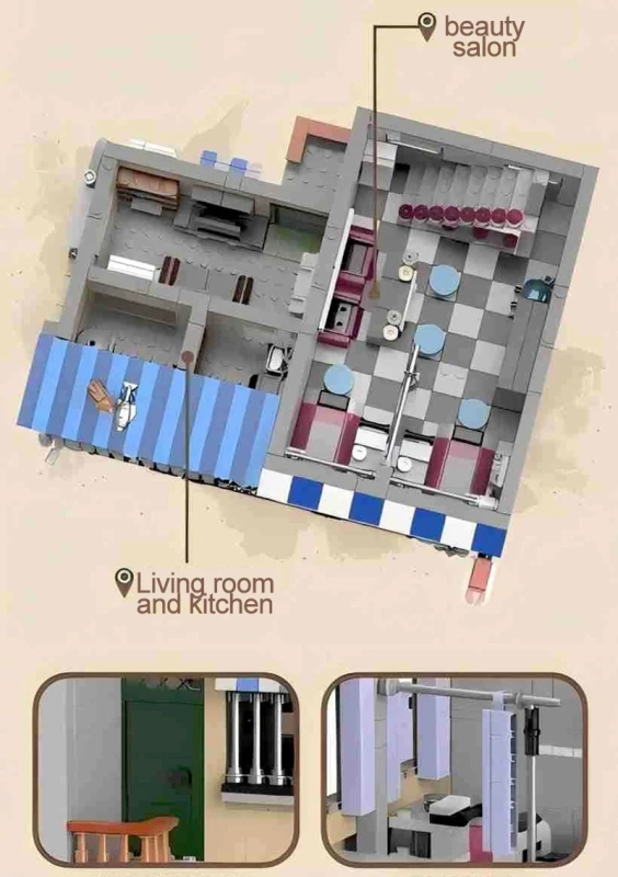 [Pre-sale] XINGBAO XB-01038 Urban Village Barber Shop Modular Buildings
