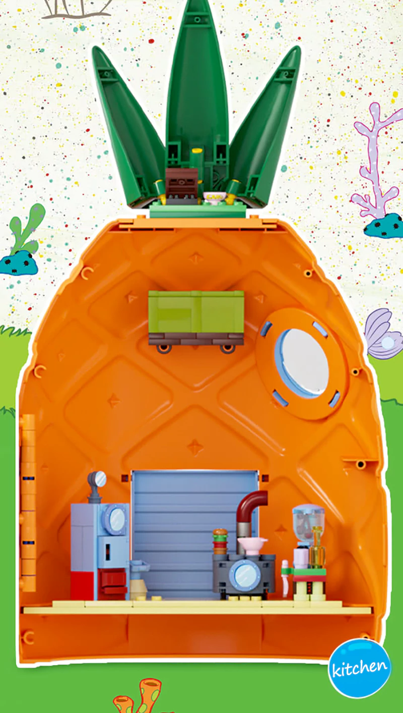 Area-X AB0064 SpongeBob Pineapple House Building Blocks Set