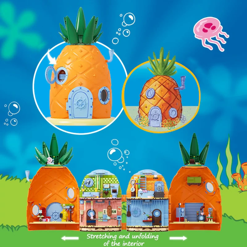 Area-X AB0064 SpongeBob Pineapple House Building Blocks Set