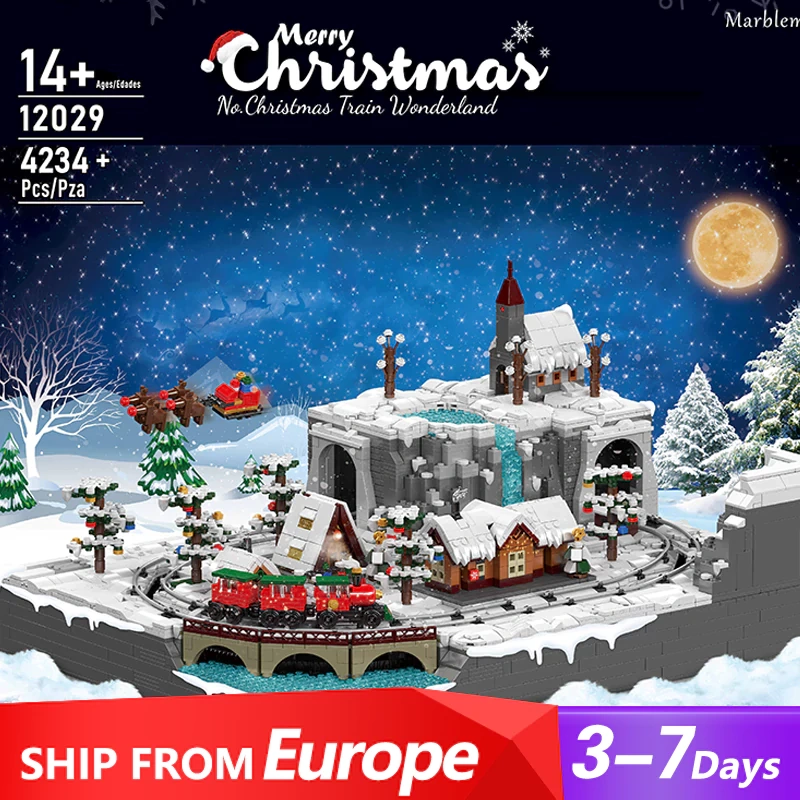 [Pre-sale] [With Motor] MouldKing 12029 Christmas Train Wonderland Christmas Europe Warehouse Express
