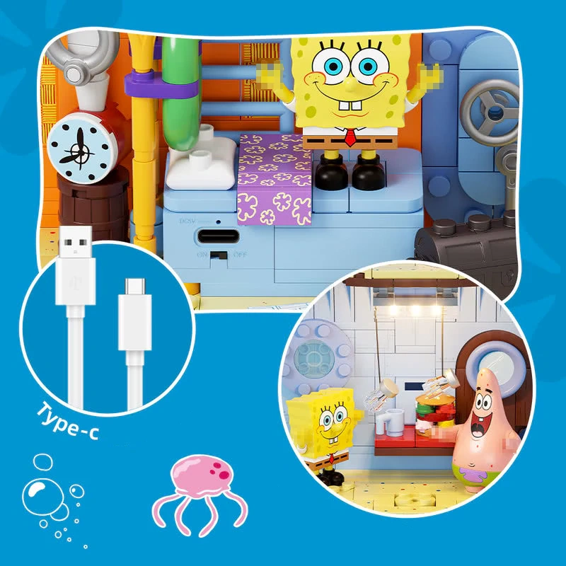 Area-X AB0064 SpongeBob Pineapple House Building Blocks Set