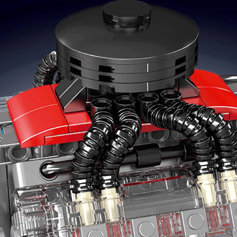[With Motor] MouldKing 10171 LSX454 V8 Engine Technic
