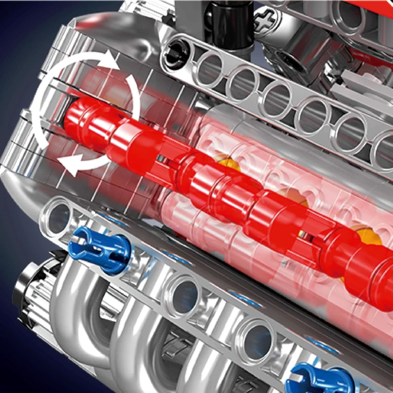 [With Motor] MouldKing 10171 LSX454 V8 Engine Technic
