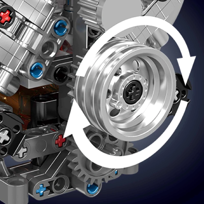 [With Motor] MouldKing 10171 LSX454 V8 Engine Technic
