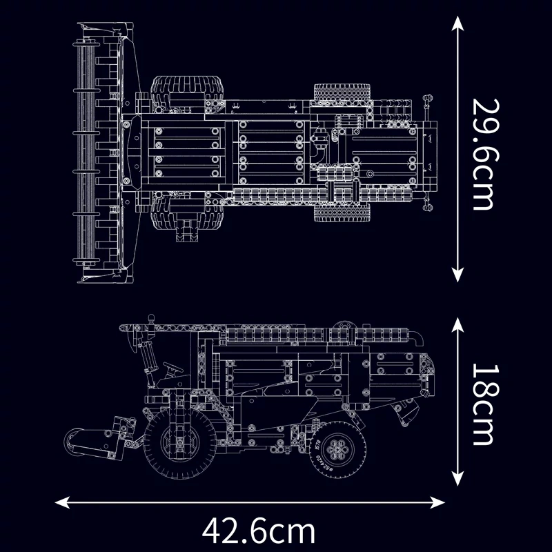 [With Motor] MouldKing 17014S Harvester Technic