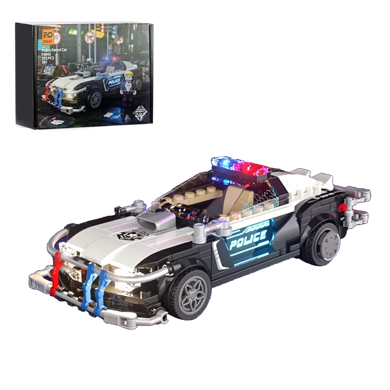 FunWhole F9043 Cyberpunk Police Car Blocks with LED