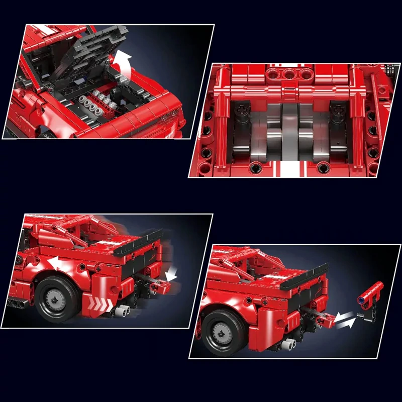 MouldKing 15080S Challenger Pull Back Car Technic