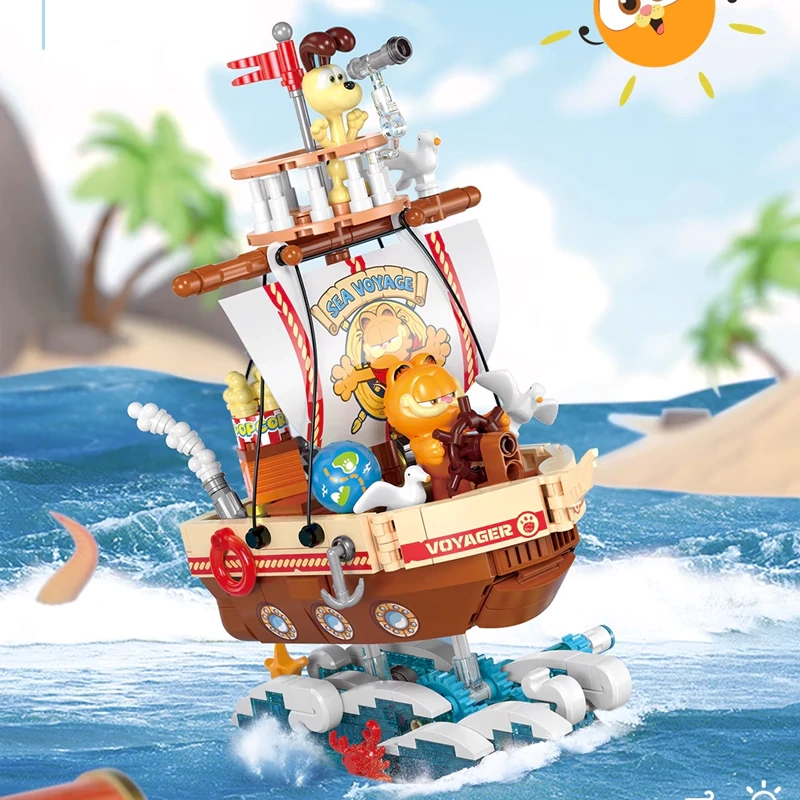 Feimibox S44075 Garfield Travel Round The World Seagoing Vessel Movie