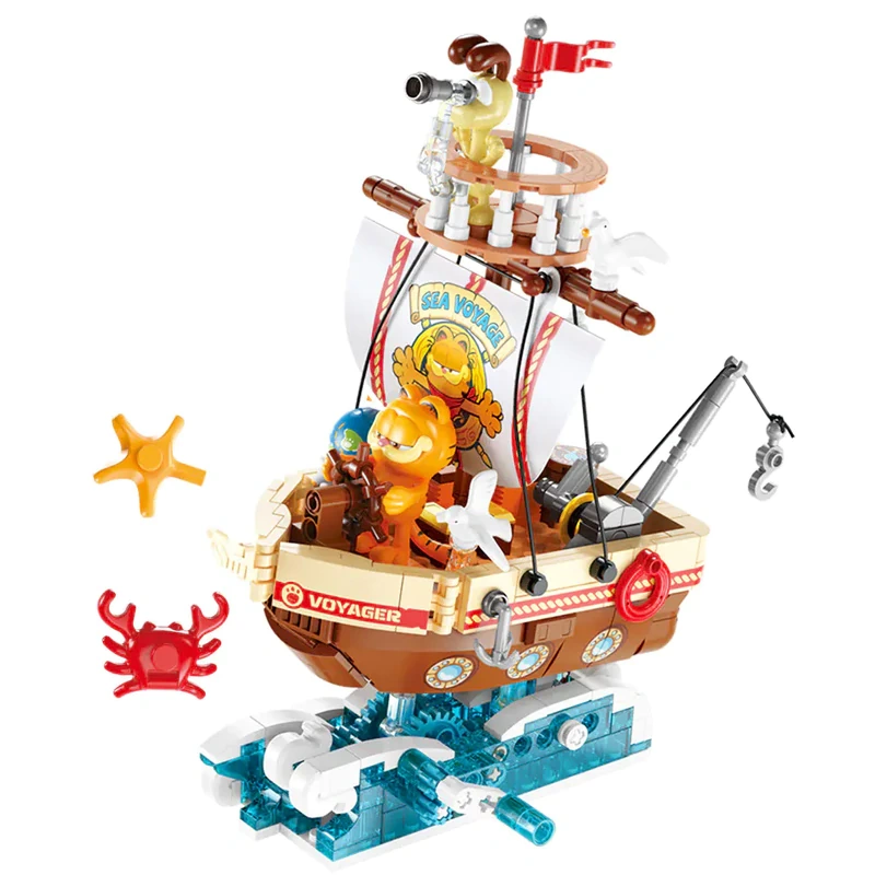 Feimibox S44075 Garfield Travel Round The World Seagoing Vessel Movie