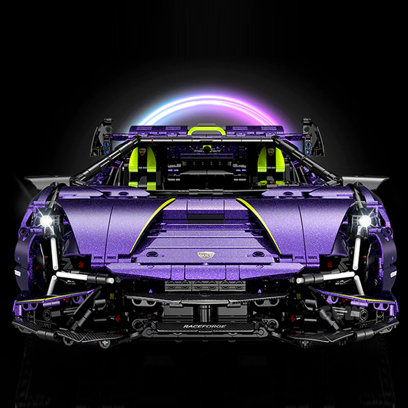 GULY 10635 Lamborghini Purple Supercar Technic's LED headlights.