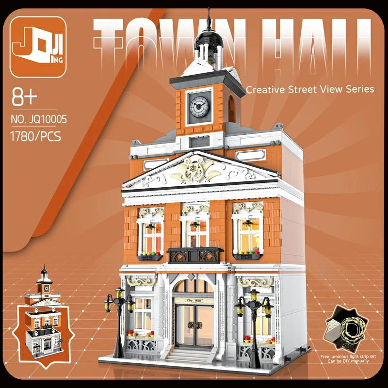 [Pre-sale] [Mini Micro Bricks] JiQing JQ10005 City Hall Modular Buildings