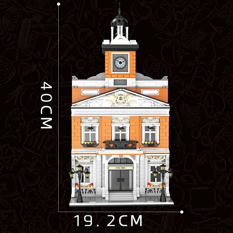 [Pre-sale] [Mini Micro Bricks] JiQing JQ10005 City Hall Modular Buildings