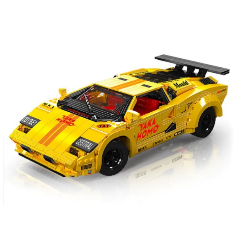 MouldKing 13195 Yellow Lamborghini Countach Technic