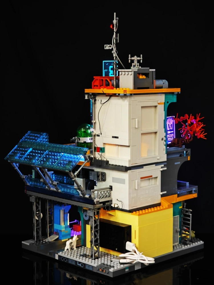 FunWhole F9042 Cyberpunk Neon City: Neon Oasis Modular Buildings
