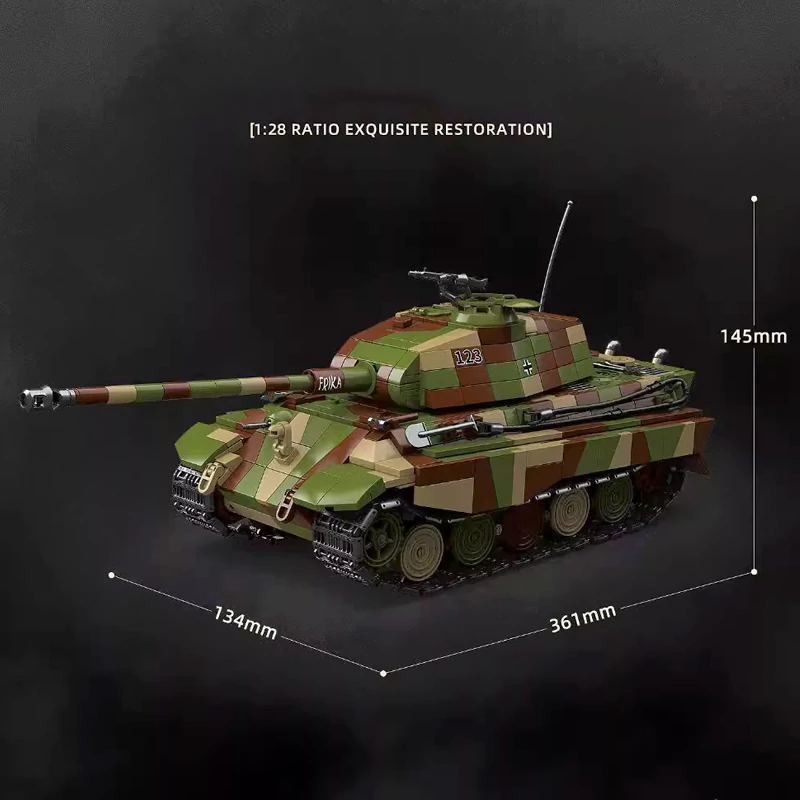 Maquette Tamiya King Tiger VI Tiger II 1/16 - Char Blindé - Échelle 1/16 - Occasion