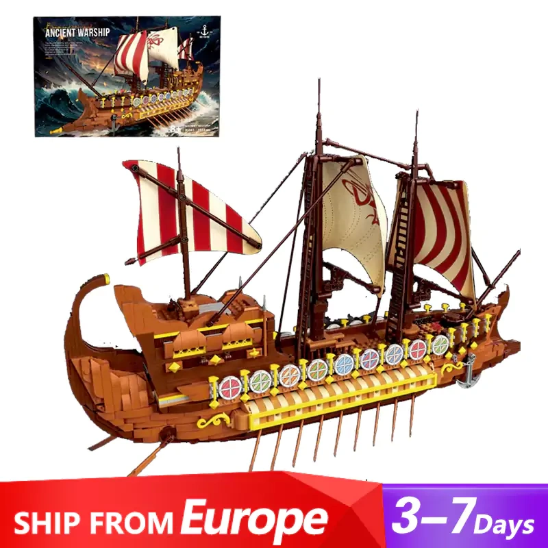 [Pre-sale] BAKA 33303 Viking longship Ancient Warship Historical Europe Warehouse Express
