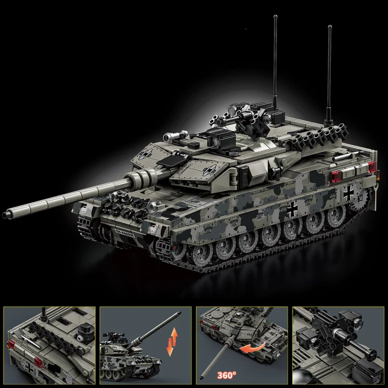 LeYi 66058 LEOPARD 2A7 HEAVY TANK Military