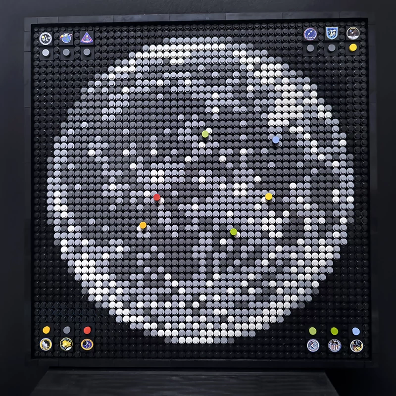 Studio MOC 88149 Apollo Program Moon Landing Sites Mosaic