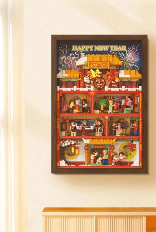 Wekki 516161 Family Happiness Building Block Chinese Culture