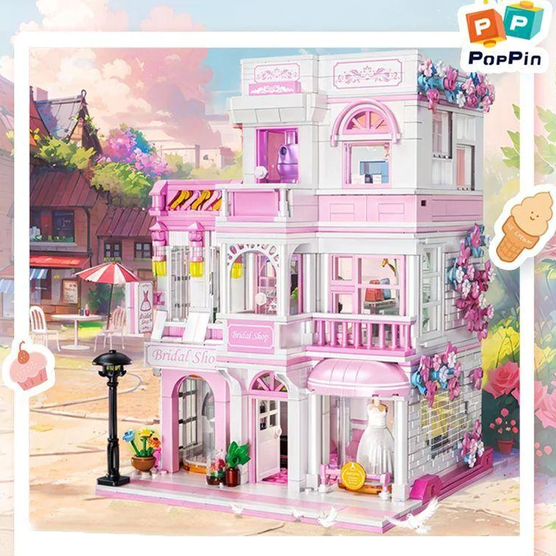 ハルコ Mini Micro Bricks] ZHEGAO 613032 Wedding Salon Modular Buildings