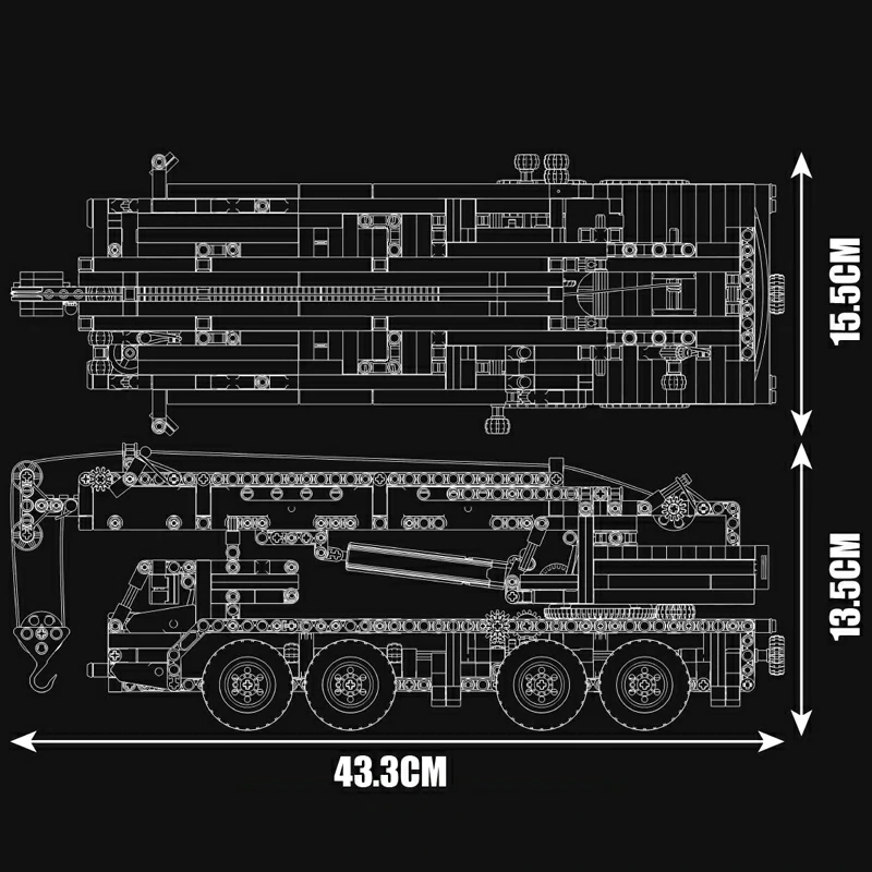 MouldKing 17058S Mechanical Crane Technic