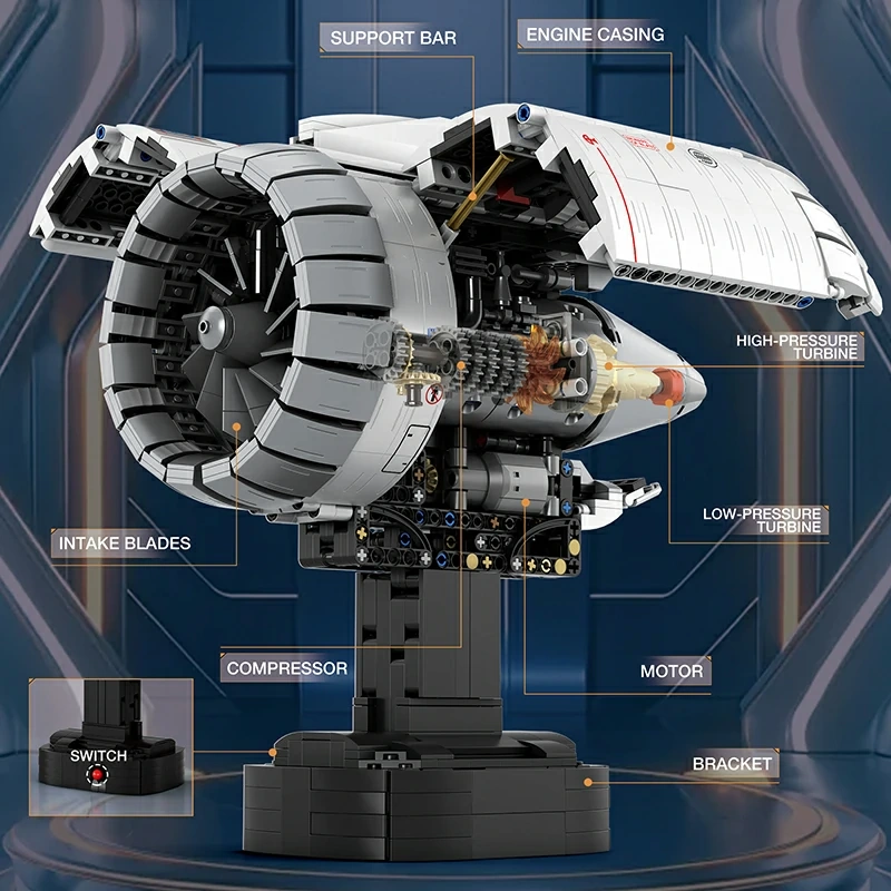 Reobrix 33019 AIRCRAFT ENGINE Technic