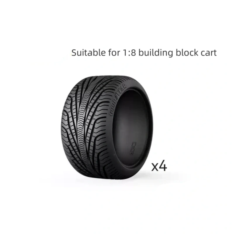 CaDA Tire Suitable For 1:8 Building Block Cart 1:10 Building Block Cart Accessory