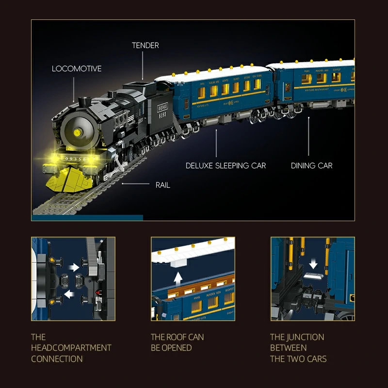 JIESTAR JJ9155 ORIENTAL STEAM TRAIN Technic