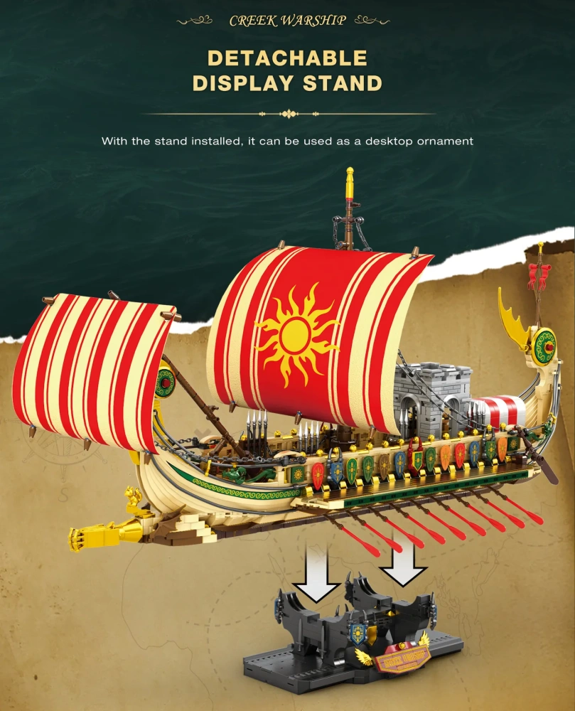 [Pre-sale] Reobrix 66102 Creek Viking Warship Technic