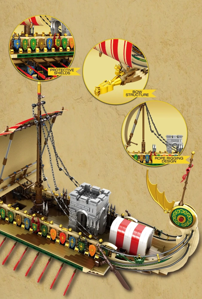 [Pre-sale] Reobrix 66102 Creek Viking Warship Technic