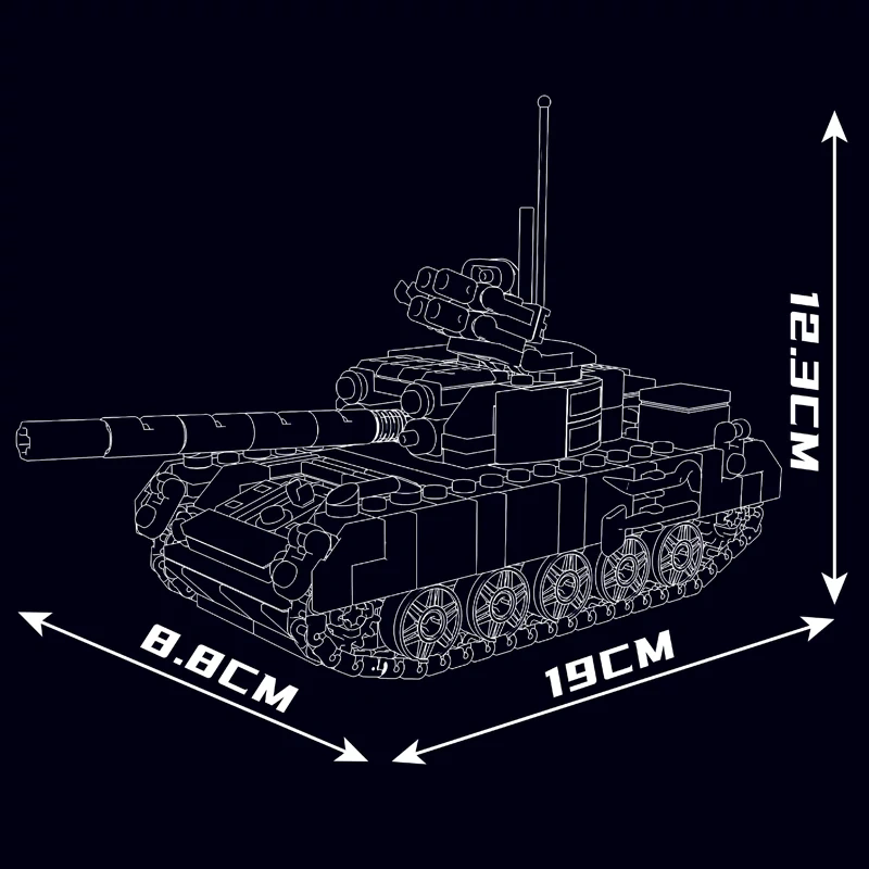 MouldKing 24073 T-72B3 Tank Rest Camp Military