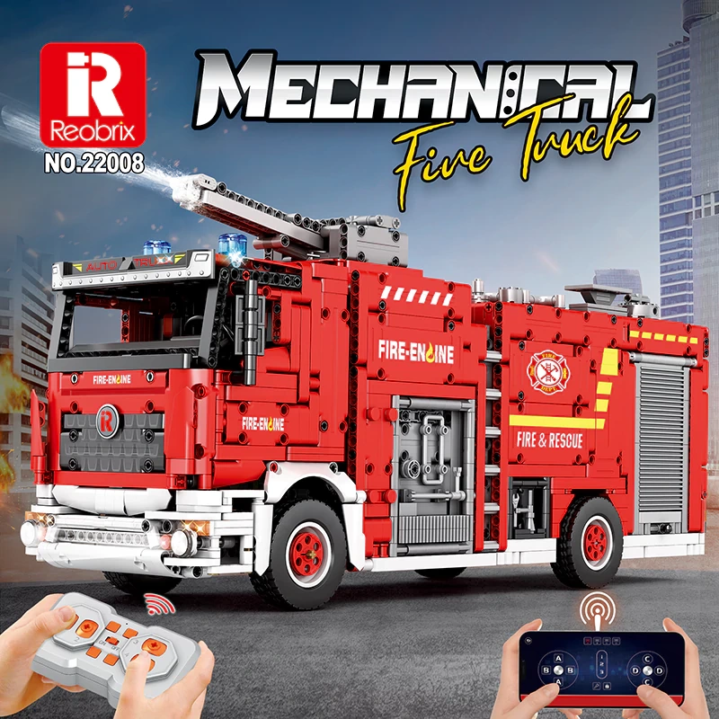 Reobrix 22008 Fire Ladder Truck Technic