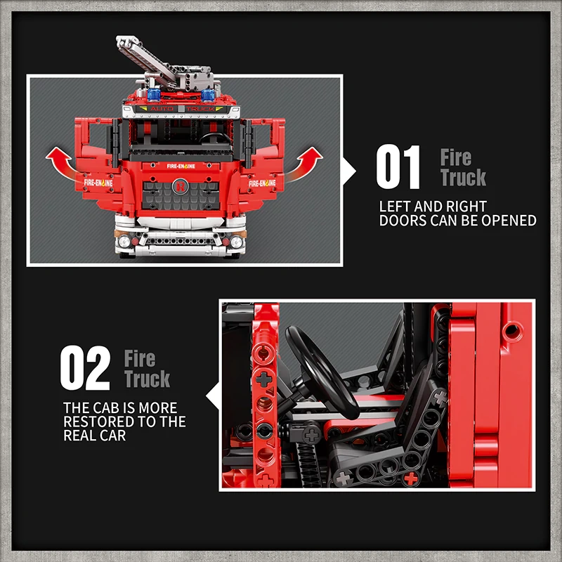 Reobrix 22008 Fire Ladder Truck Technic