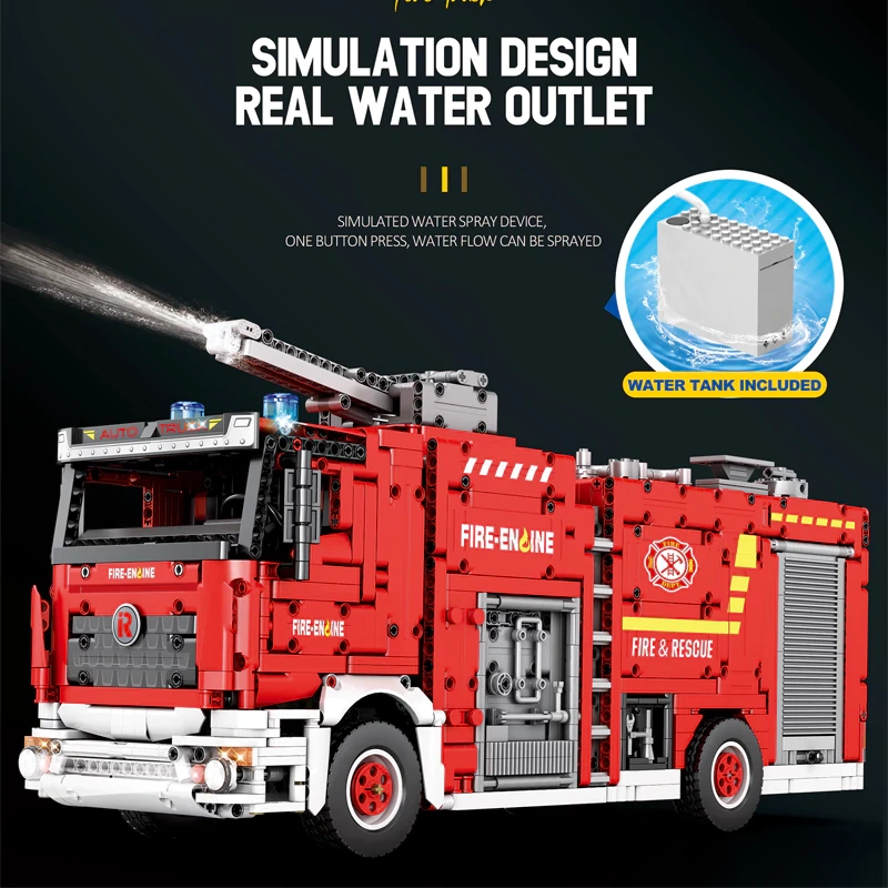 Reobrix 22008 Fire Ladder Truck Technic