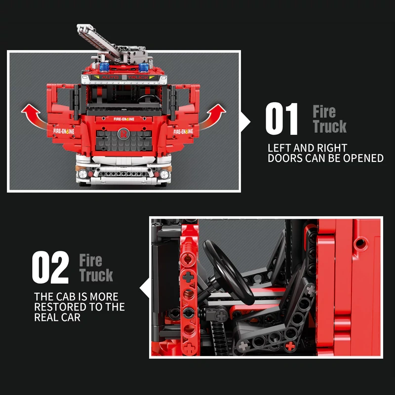 Reobrix 22008 Fire Ladder Truck Technic