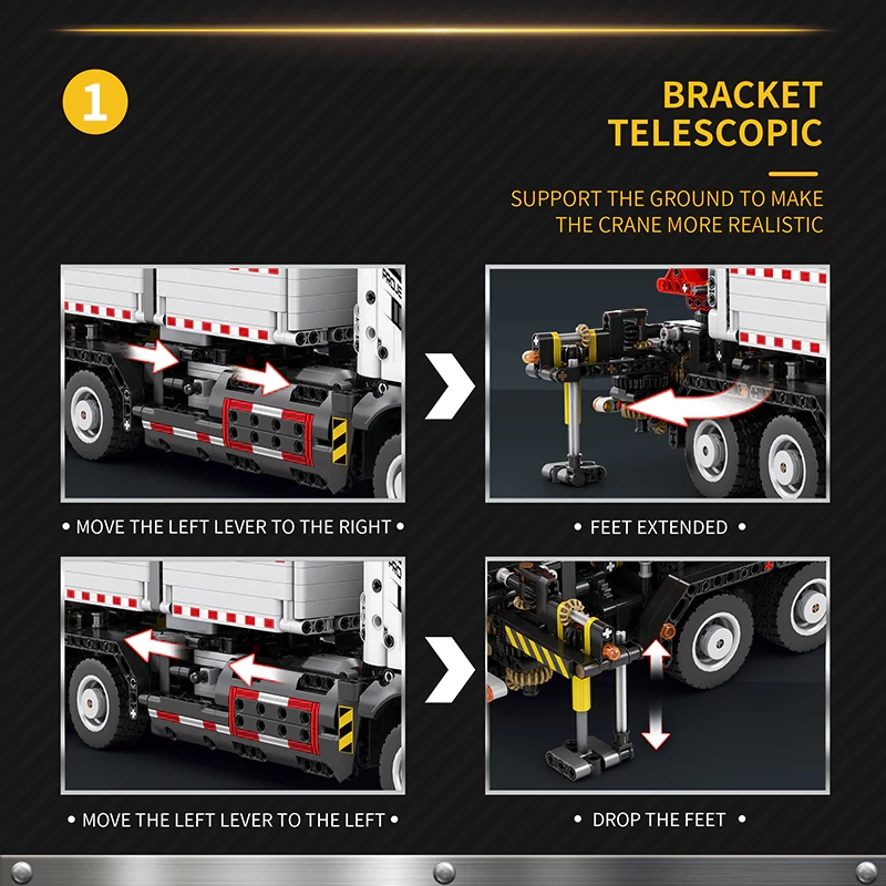 Reobrix 22011 Mechanical Crane Truck Technic
