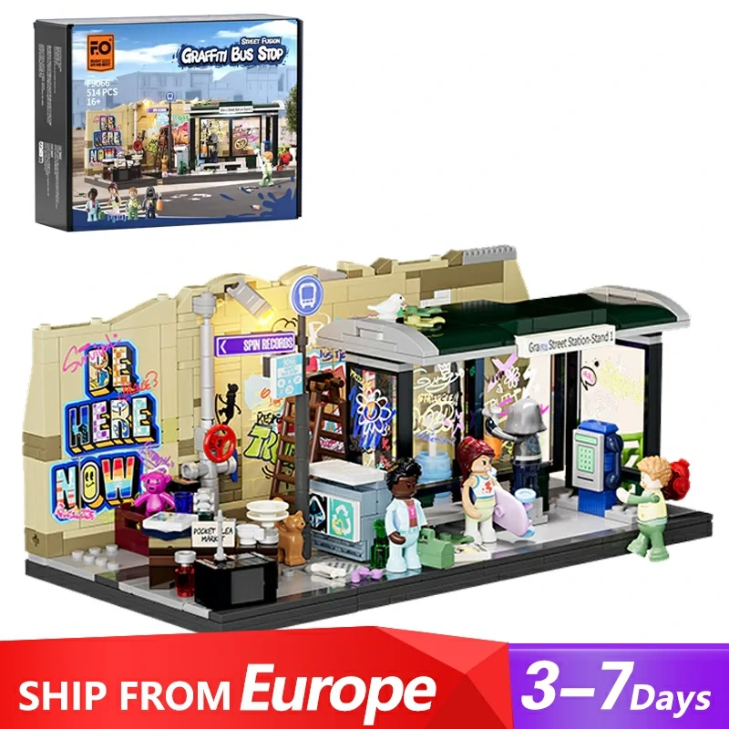 [Pre-sale] FunWhole F9066 Graffiti Bus Station Modular Buildings Europe Warehouse Express