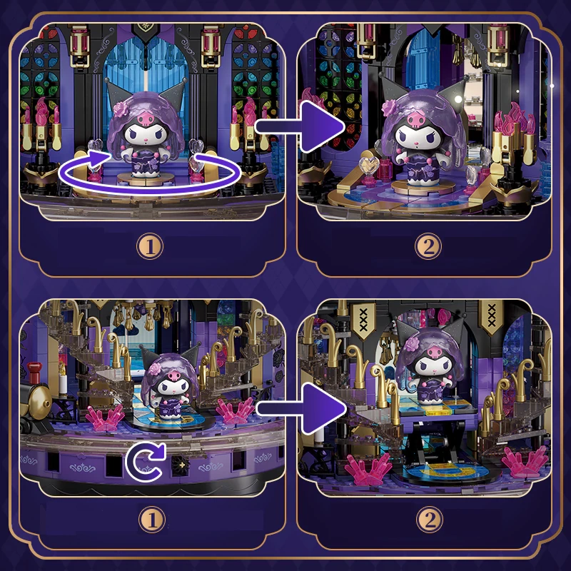 TOP TOY TC3201 Sanrio Kuromi Purple Crystal Castle Movie