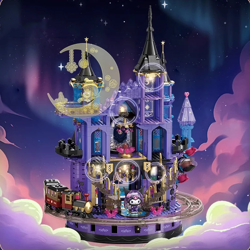 TOP TOY TC3201 Sanrio Kuromi Purple Crystal Castle Movie
