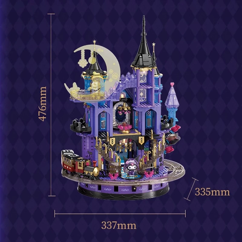 TOP TOY TC3201 Sanrio Kuromi Purple Crystal Castle Movie
