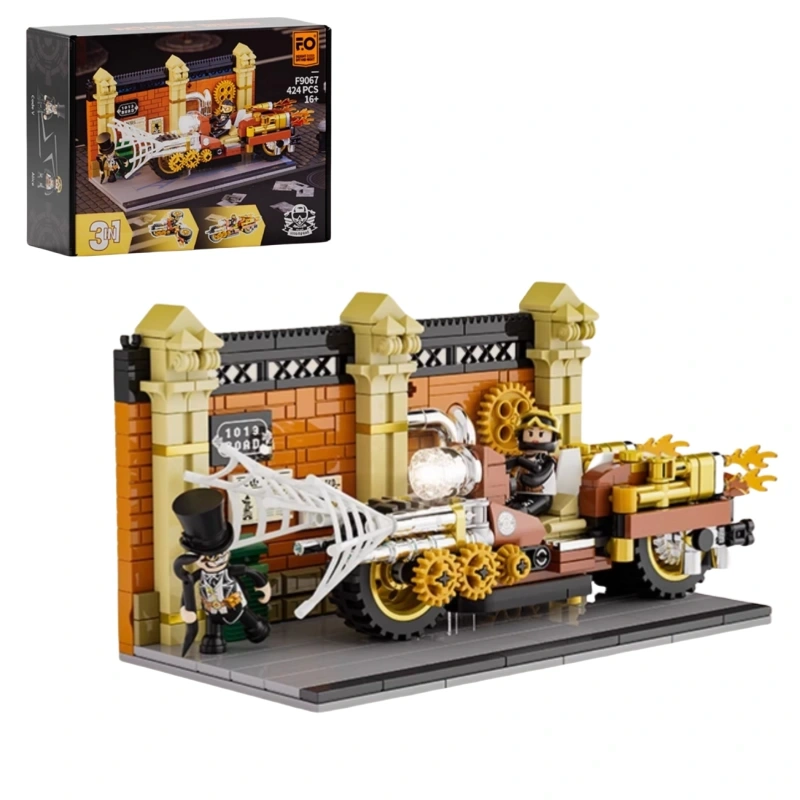 FunWhole F9067 Steampunk World: Motorcycle Chase Creator Expert