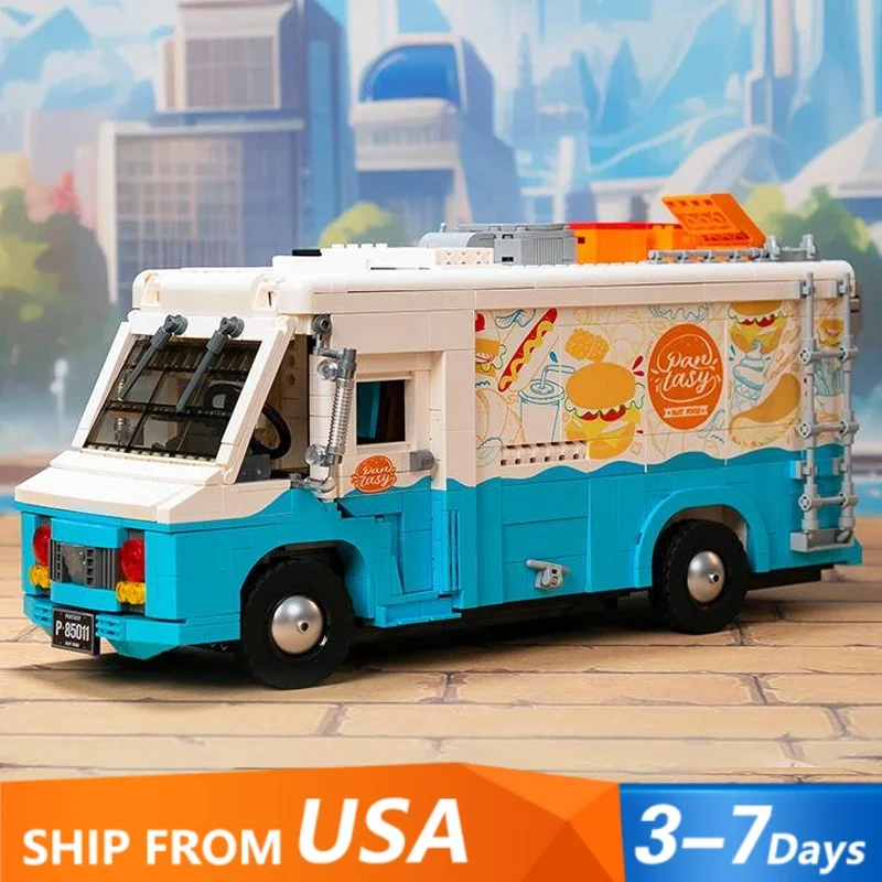 Pantasy 85011 Retro Food Truck Creator Expert US Warehouse Express