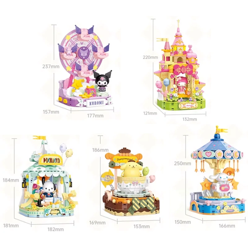 TOPTOY Sanrio Characters Colorful Amusement Park Movie