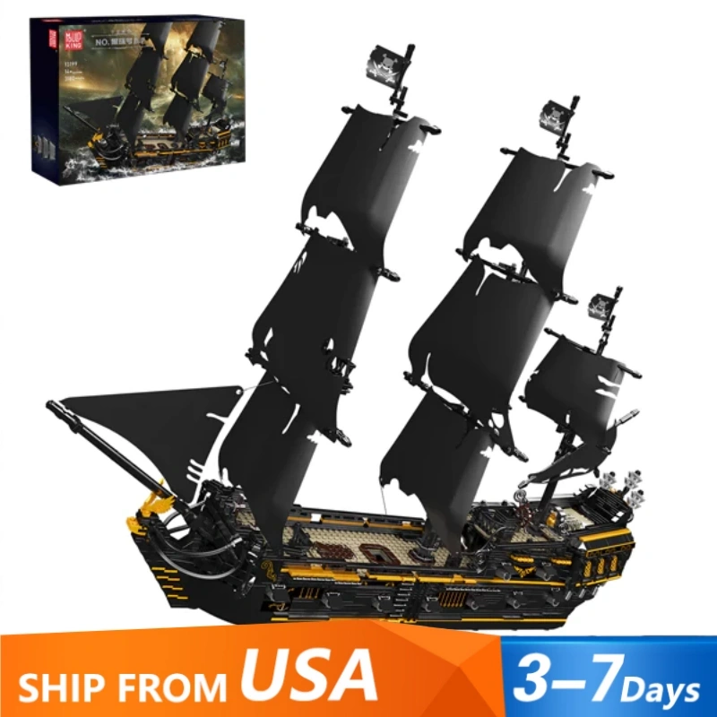 MouldKing 13199 Black Pearl Historical US Warehouse Express