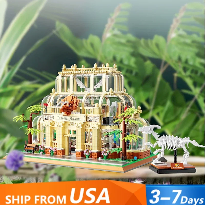 [Mini Micro Bricks] ZHEGAO 613000 Dinosaur Museum Modular Buildings US Warehouse Express