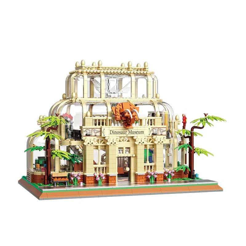 [Mini Micro Bricks] ZHEGAO 613000 Dinosaur Museum Modular Buildings